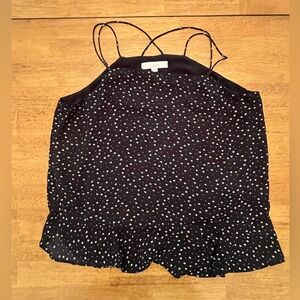 LOFT Black and White Spotted Camisole